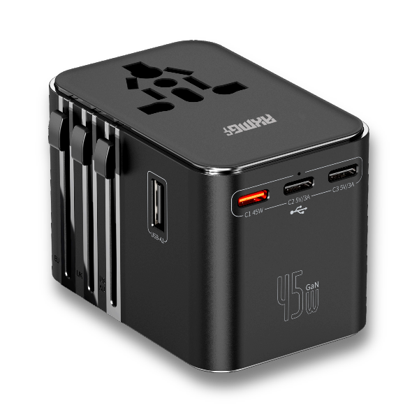 AMG-CT 45W GaN World Travel Adapter 5Ports 3C2A